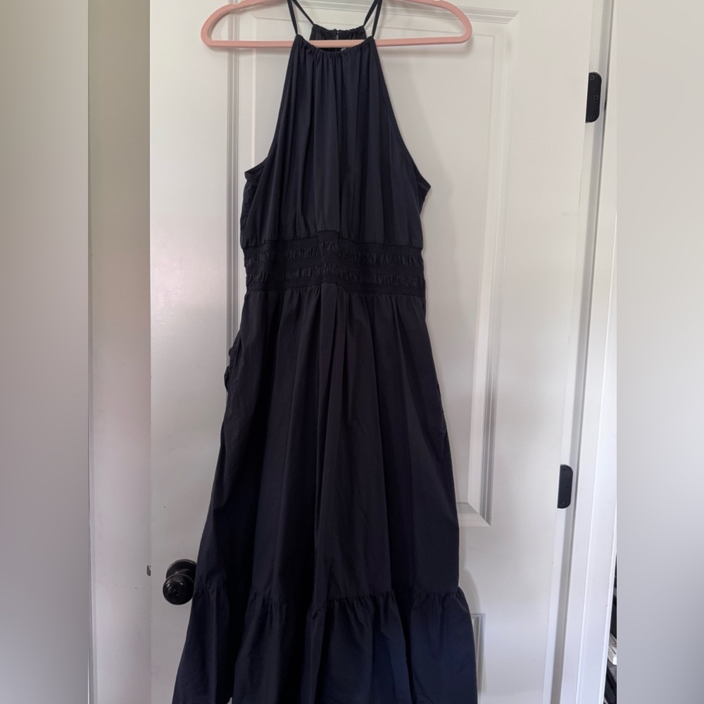 Navy Halter Dress